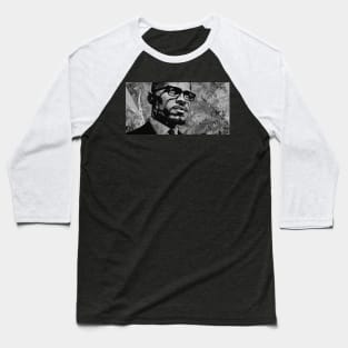 Malcolm X Art Baseball T-Shirt